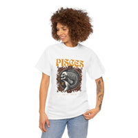 Pisces Zodiac Unisex Heavy Cotton Tee