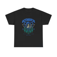 Aquarius Zodiac Unisex Heavy Cotton Tee