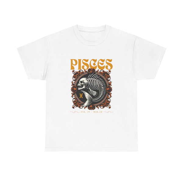 Pisces Zodiac Unisex Heavy Cotton Tee